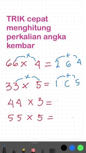 trik cepat 5 detik kerjakan soal perkalian#maths #matematika