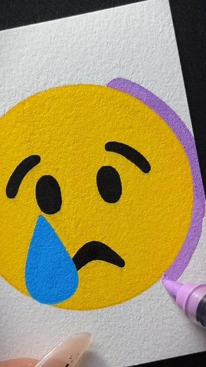 13K views · 58 reactions | Crying  emoji asmr Coloring #Coloring #drawing #sketching #painting #acrylicpainting #markers #asmr #reel #fastasmr #fyp #ColoringPage | JDV Creative | Facebook