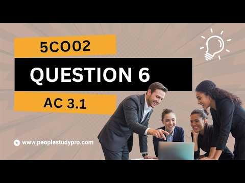 CIPD 5CO02: Q6 Measuring Organisational Performance Metrics AC 3.1