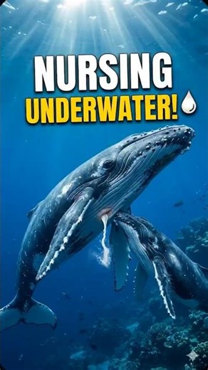 They are breastfeeding underwater! #whale