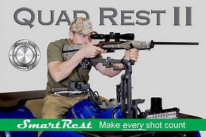 @SmartRest's Quad Rest II is available now! This is the ultimate gun rest and shooting aid for use on an ATV, and it's adaptable for other vehicles as well! See your local gun shop to get yours. #QuadRest #RackenRest #proshooting | Eagleye Hunting Gear