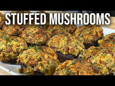 THE BEST Stuffed Mushroom Recipe For Thanksgiving! | EASY Side Dish