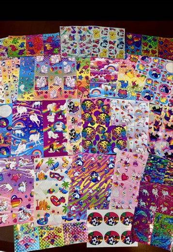 My Lisa Frank sticker collection from the ‘90s 🌈 #90s #lisafrank #nostalgia #stickers