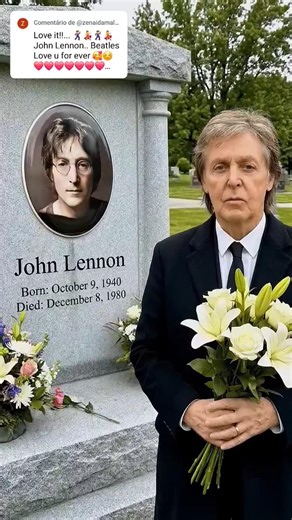 Paul McCartney visits John Lennon's grave. #thebeatles #danceevolution #beatles #music #youtubemusic