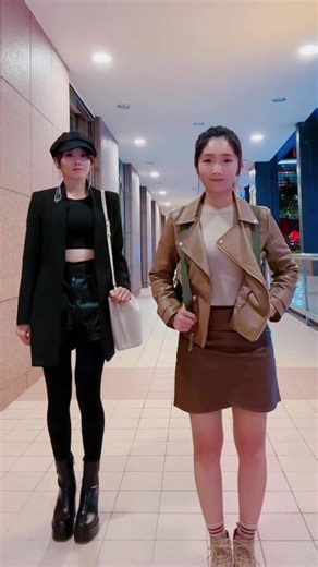 Stylish Fashion Walk in Modern Hallway