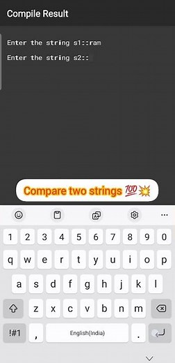 compare two strings in c programming ✅️💯💥