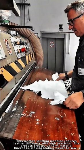 Leather Splitting Work Tool with Precision Thickness Machine #worktool