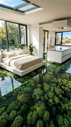 Insane Luxury Epoxy Floor Illusion! Would You Sleep Here? 😳