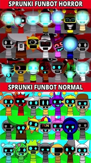 Sprunki Funbot Horror VS Normal🔥🎶MIXD VERSION #viralshorts