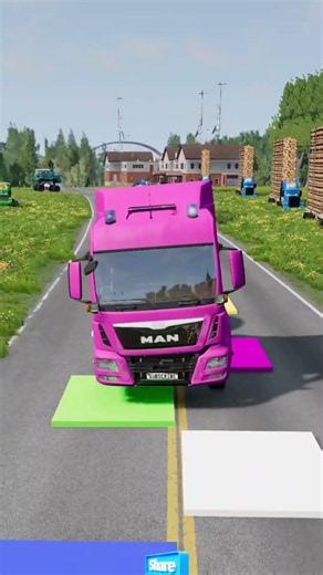 🚚🌈 The Truck Passed Every Color and Reached the Finish! | BeamNG Crash