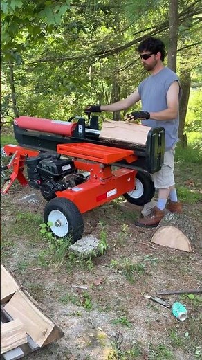 Ross Splitting Firewood At Harvey’s Lake, PA with Tractor Supply Wood Splitter