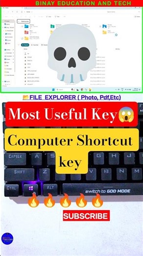 🚀OPEN FILE EXPLORER 🔥🔥|🔥 File Explorer Shortcut Key #shorts #viral #ytshorts #windows