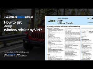 HOW TO GET JEEP WINDOW STICKER BY VIN | MSRP, Mechanical Features, Options & Safety!