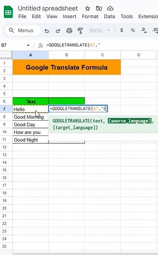 Google Translate In Excel || Excel Formulas || #exceltips #excelshorts #exceltricks