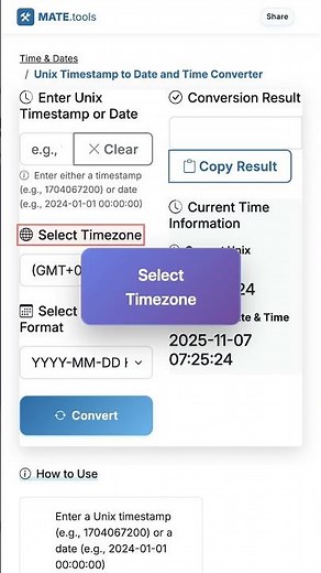 Unix Timestamp to Date and Time Converter for FREE #Shorts