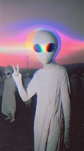 Peace to 2025… onto the next wrinkle in the space-time continuum. #alien #vaporwave #retrofuturism #retroscifi #arttok