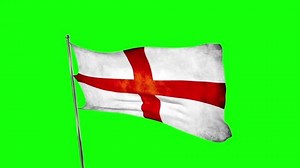Flag England Country Green Screen 3D Rendering Animation