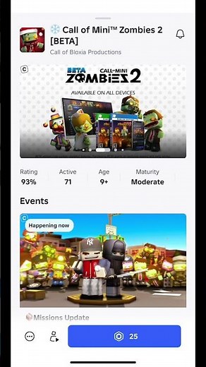 CALL OF MINI ZOMBIES 2 | Epic Zombie Survival Action! 🧟‍♂️🔫 #roblox