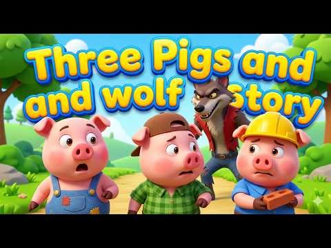 Three Little Pigs and the Big Bad Wolf 🐷 | 3D Nursery Rhyme & Story for Kids