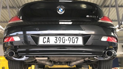 Back in time-BMW 650i fitted with a Dual 76mm exhaust system with X-Pipe | Pro-Fit Exhausts