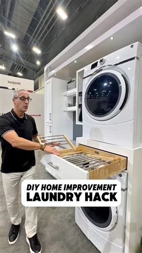 4.9K views · 15 reactions | Limited on laundry space? Try this DIY home improvement laundry hack. It’s easy to install in any drawer and it expands to almost 4 feet of hanging space. Plus it easily folds out of the way when you don’t need it. If you want more information on this product, please comment LAUNDRY and I’ll send it to you. #DIY #HomeImprovement #Laundry #Hack @revashelf | Interior Trend Inc. | Facebook