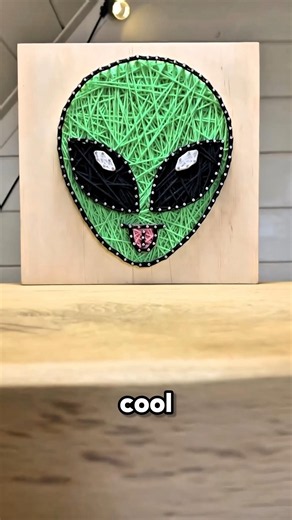 alien 👽:- string art 🎨 #shorts #fyp #art #satisfying #asmr #trending