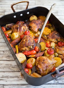 Spanish Style Chicken Tray Bake | Don't Go Bacon My Heart