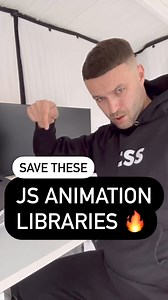 Save These JS Animation Libraries animejs.com gsap.com/scroll scrollrevealjs.org anijs.github.io mojs.github.io CSS Hoodie by @devherobrand By- @frontendjoe . . Follow for more Unique Ideas #javascript #typescript #css #html #frontenddevelopers #webdevelopers | Unique Ideas