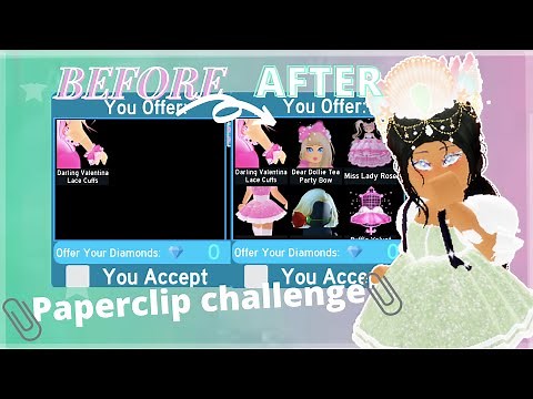 I tried the PAPERCLIP CHALLENGE in royale high!