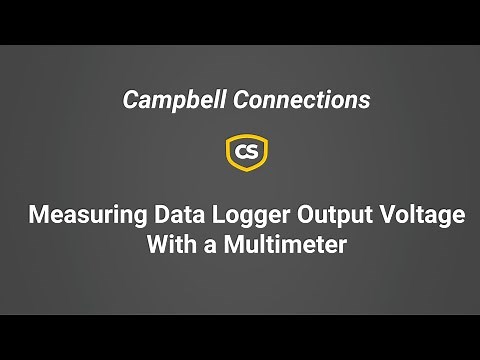 Basic Troubleshooting 1: Measuring Data Logger Output Voltage With a Multimeter