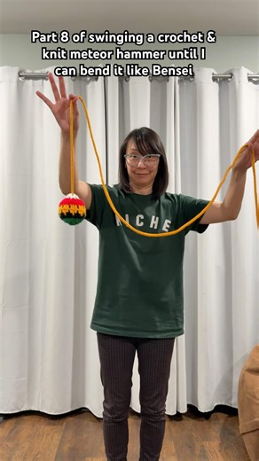 Learning crochet & knit meteor hammer part 8