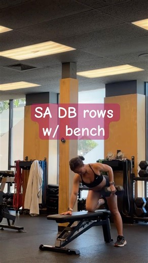 Single arm DB row with bench #coachdemo #horizontalrow #rows #back #demo #formvideos