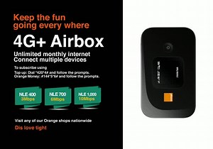 Keep the fun going everywhere with our 4G Airbox. 😃 👍 #orangesl #airbox #InternetEverywhere | Orange