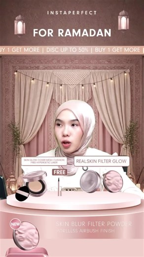 [NEW ARRIVAL DAY- Buy 2 Get 4] Instaperfect Skin Blur Filter Powder & Instaperfect Skincover Air Cushion FREE Instaperfect Blur Mattifying Primer Instaperfect Silk Touch Blusher - Second Skin with Filter Effect Look