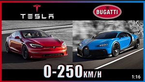15K views · 603 reactions | Tesla Plaid vs Bugatti Chiron | Serrari Performance | Facebook