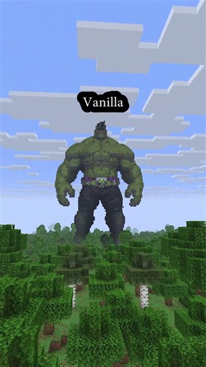 Minecraft Hulk Build with Different Shaders! 💚🔥