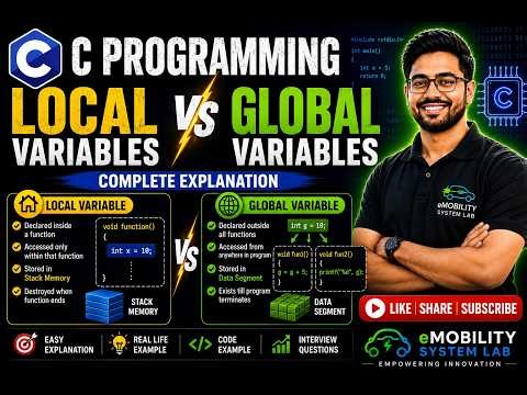 C Programming Tutorial | Local & Global Variables Explained | Interview Questions