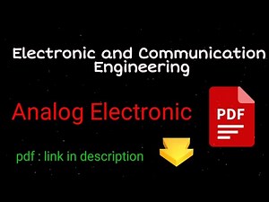 Analog Electronic Notes ECE | Electronic and Communication Enginnering pdf Notes