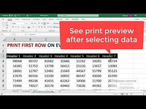 print first row on every page in excel