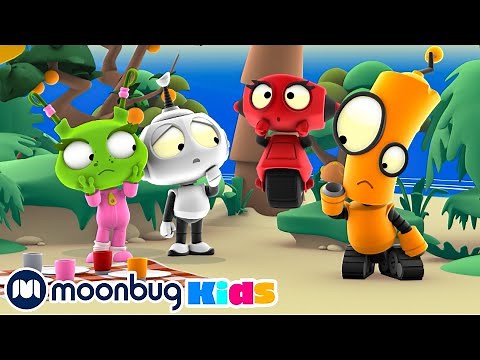 Picnic Panic | ROB the ROBOT | Moonbug Kids - Funny Cartoons and Animation