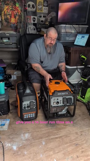 Efurden Portable Inverter Generator 2500W Gas Powered, Long Runtime Gas Generators for Home Use, Camping, Super Quiet Emergency Home Backup, with CO Sensor, EPA Compliant