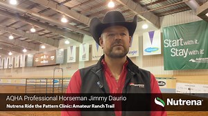 AQHA Professional Horseman Jimmy Daurio presented an Amateur Ranch Trail Nutrena Feed Ride the Pattern Clinic today at the Farnam AQHA World Championship Show. Hear his top three tips for having a great ride. Watch the full clinic ➡️ https://youtu.be/_hrwJqPHY7Y Donate to the AQHA Professional Horseman's Endowment Fund, and Nutrena will match your donation ➡️ https://bit.ly/RideThePatternDonations | American Quarter Horse Association