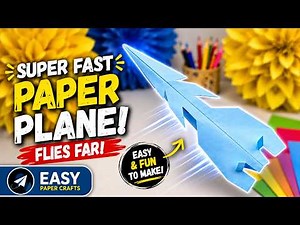 How to Make a Paper Jet Airplane Step by Step ✈️ Easy Origami Jet Plane with A4 Paper
