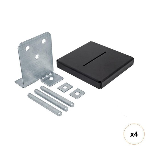 Simpson Strong-Tie CPTZ ZMAX Galvanized Concealed Post Base for 8x8 Nominal Lumber - The Home Depot