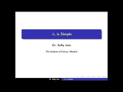 Group Theory Lecture 14: A5 is Simple