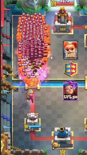 2 HP tower with Evo Firecracker Level up VS Berserker.#clashroyale #gaming #gameplay #clashchino