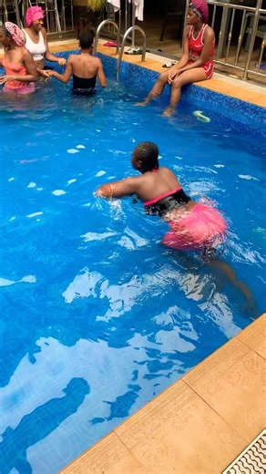 Swimming Trick in Cold Pool 🏊‍♀️😱 #funny