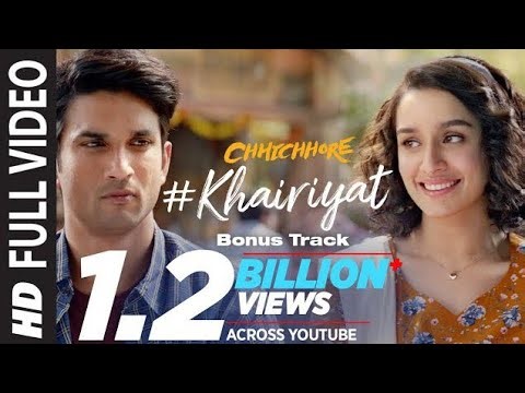Full Song: KHAIRIYAT (BONUS TRACK)| CHHICHHORE |Sushant, Shraddha |Pritam, AmitabhB|Arijit Singh.pak
