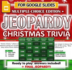 Christmas Jeopardy Holiday Trivia Game - Google Slides (Digital Resource)