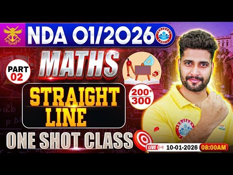 NDA Maths Classes 2025 | Straight Line | UPSC NDA Maths One Shot By Vishal Sir | NDA Maths PYQ